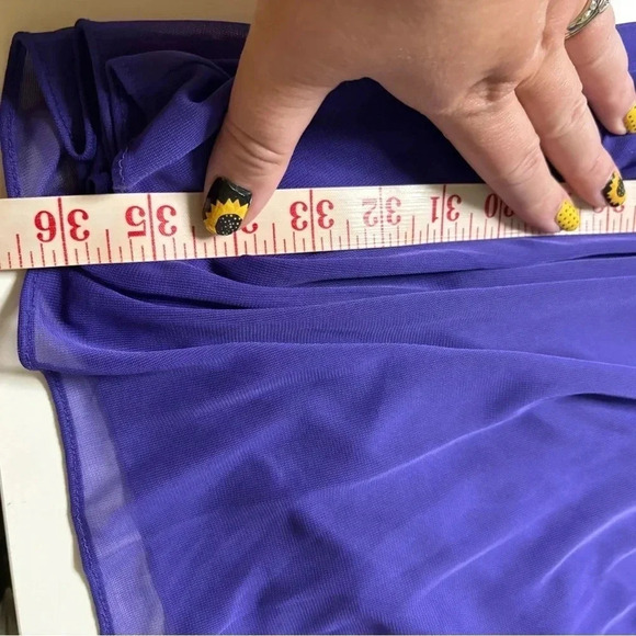 David’s Bridal Cap Sleeve Dress Size 6 Purple New Prom Formal Homecoming NWT - Picture 9 of 9